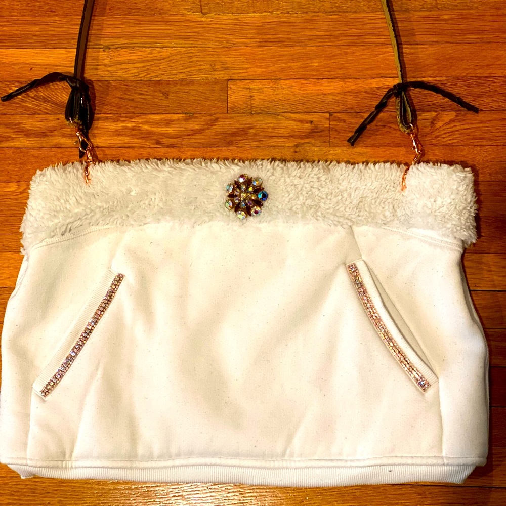 Original Sherpa/fleece large tote. RawEdge bags by Salina. - Picture 1 of 7